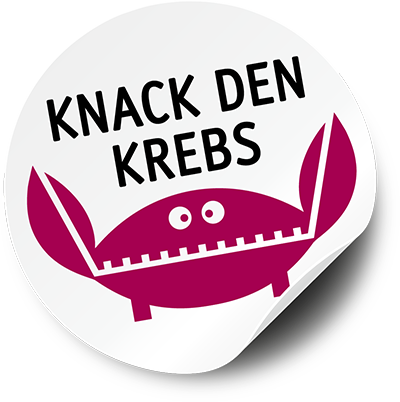 Knack den Krebs Logo